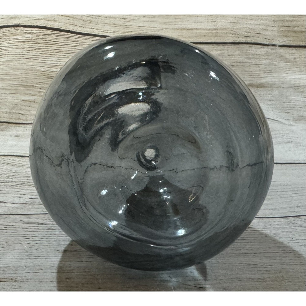 IKEA Recycled Glass 5.5" Gray Unique Off Center Bud Vase - Picture 5 of 5